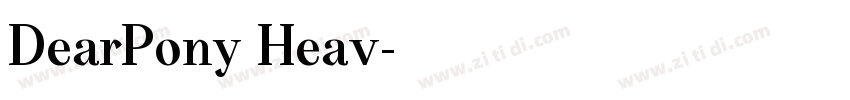DearPony Heav字体转换